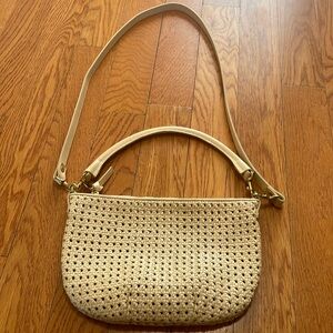 Clare V Petite Moyen in Cream Rattan